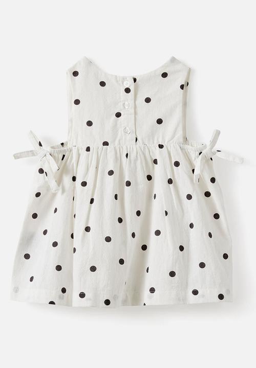 Cotton On - Ellie Woven Dress - Vanilla/Polka Dot