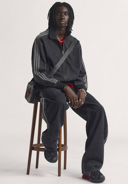 adidas Originals -  Originals Adicolor Denim Firebird Track Top - True Black Denim