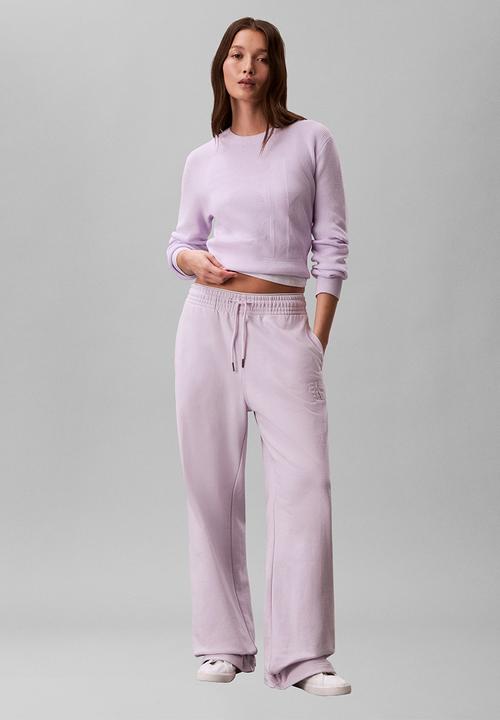 Calvin Klein - Embossed monologo terry sweatpant - island lilac