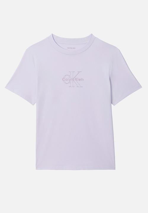Calvin Klein - Short sleeve clasic monologo tee - island lilac