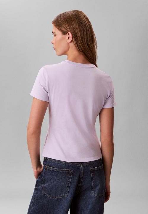 Calvin Klein - Gradient monologo slim tee - island lilac