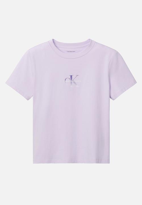 Calvin Klein - Gradient monologo slim tee - island lilac