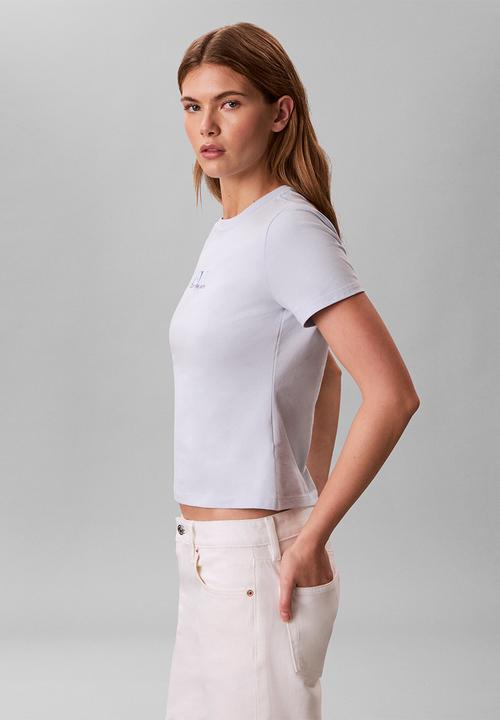 Calvin Klein - Gradient monologo slim tee - plein air