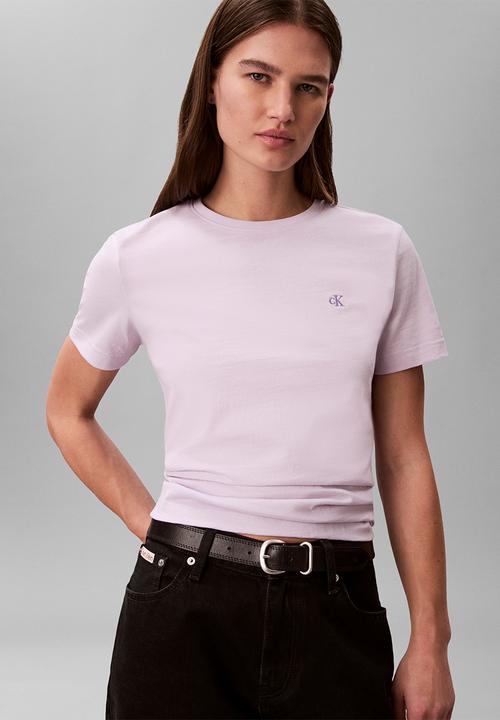 Calvin Klein - Short sleeve monogram crew tee - island lilac