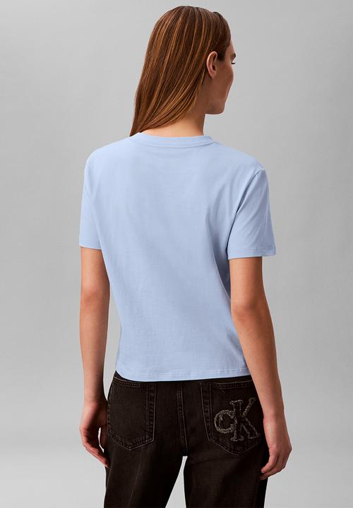 Calvin Klein - Short sleeve classic fit monogram tee - breezy blue