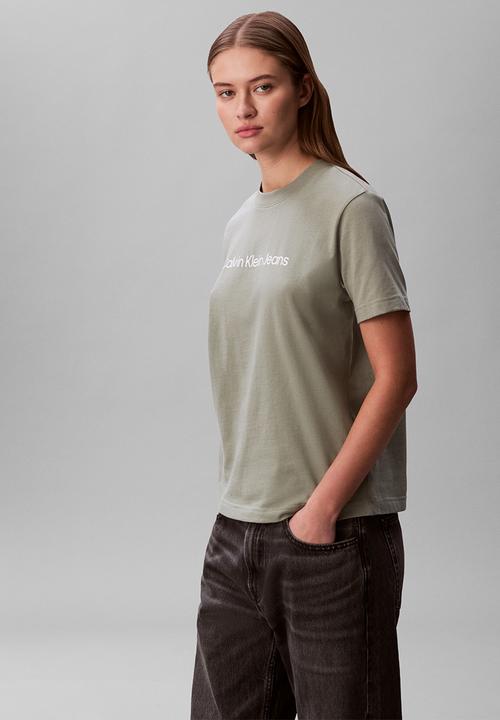 Calvin Klein - A- inst. logo classic tee short sleeve - shadow