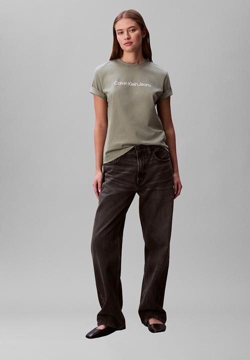 Calvin Klein - A- inst. logo classic tee short sleeve - shadow