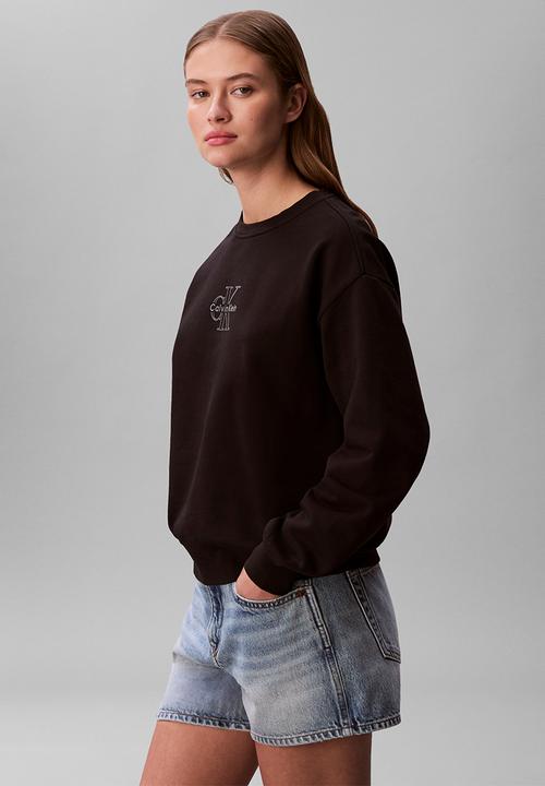 Calvin Klein - Long sleeve ck foil crew sweatshirt - black