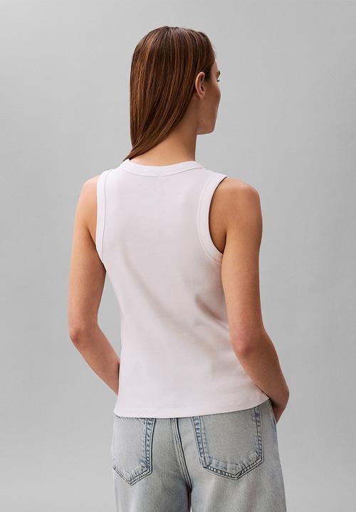 Calvin Klein - Sl monogram rib tank - bright white