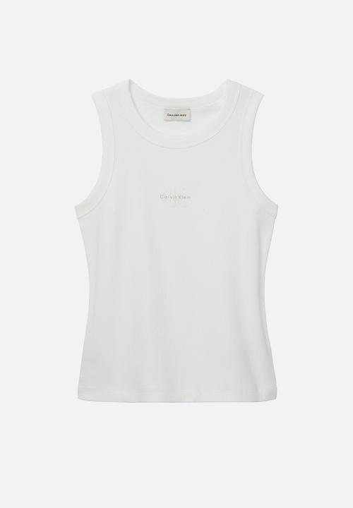 Calvin Klein - Sl monogram rib tank - bright white