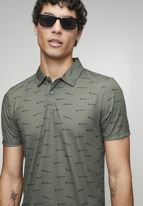 Ben Sherman - Ben Tar Aop Polo - Olive