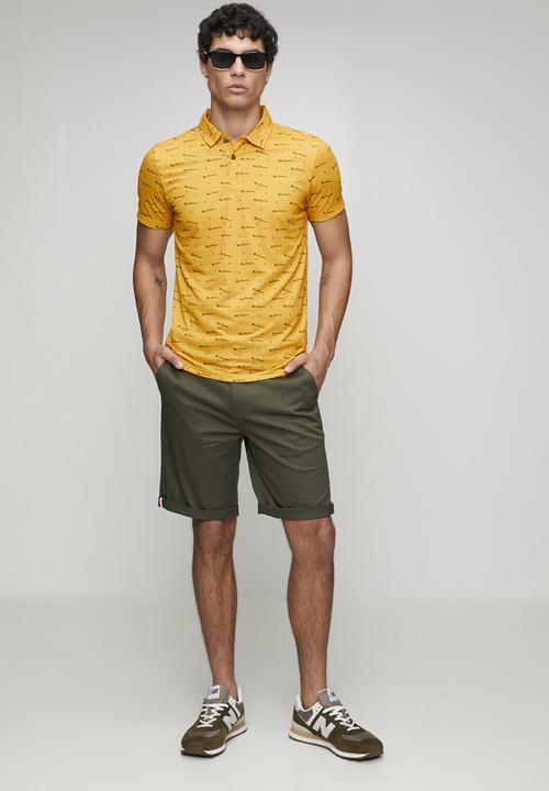 Ben Sherman - Ben Tar Aop Polo - Yellow