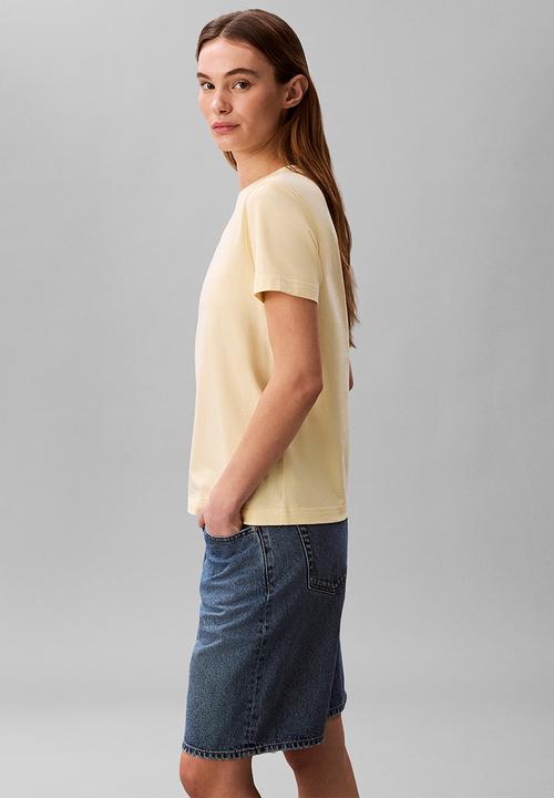 Calvin Klein - Short sleeve monogram crew tee - french vanilla