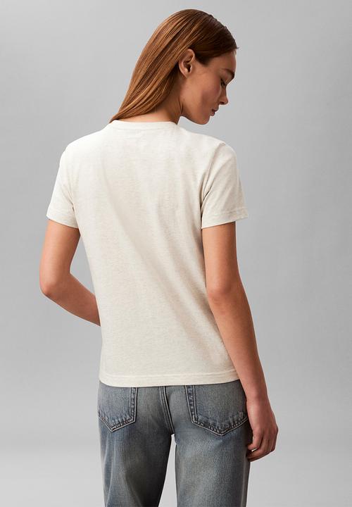 Calvin Klein - Short sleeve monogram crew tee - grey heather