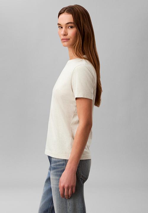 Calvin Klein - Short sleeve monogram crew tee - grey heather