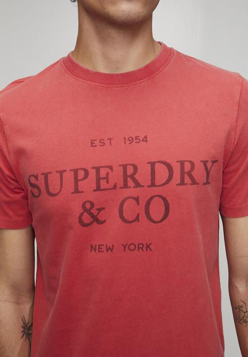 Superdry. - 1954 Company Relaxed Tee-Base Red