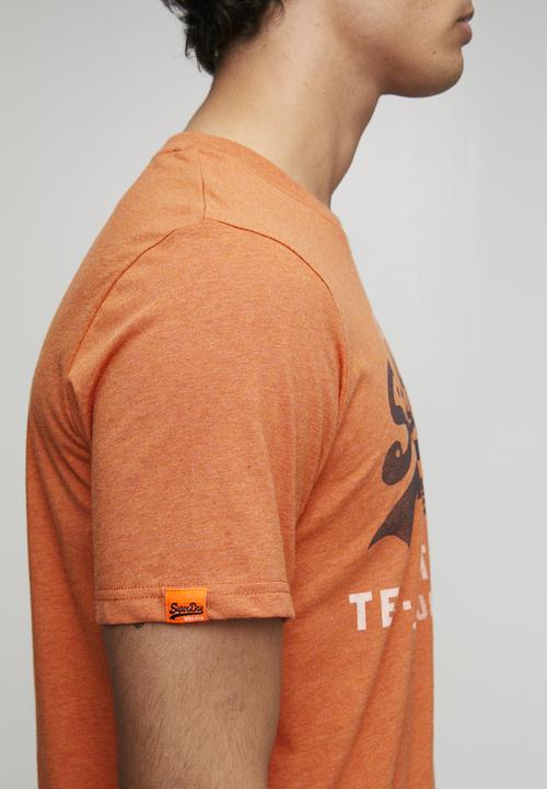 Superdry. - Vl Heritage Relaxed Tee-Rust Orange Marl