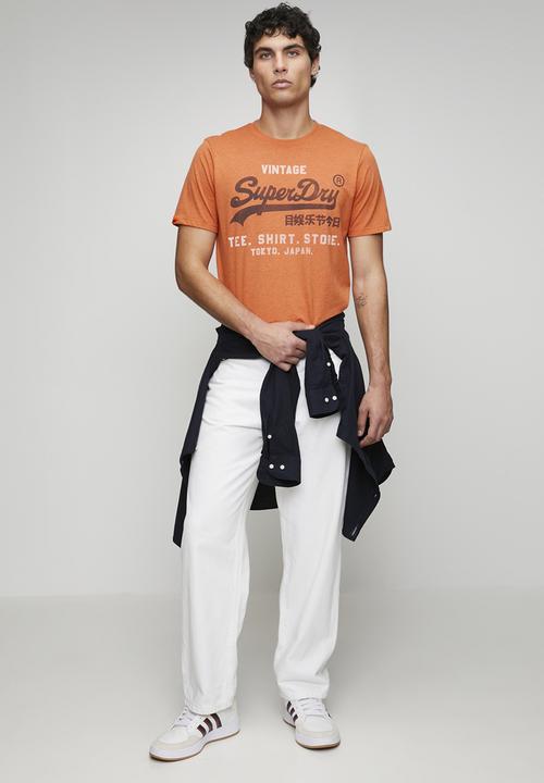 Superdry. - Vl Heritage Relaxed Tee-Rust Orange Marl