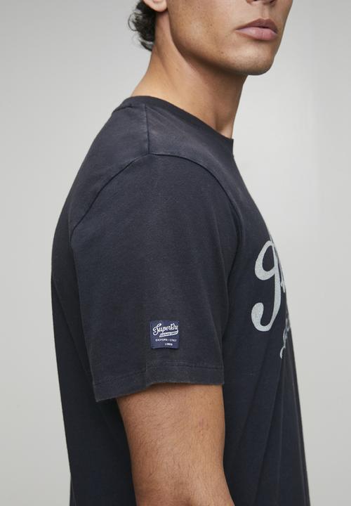 Superdry. - Industry Worker Relaxed Tee-Eclipse Navy