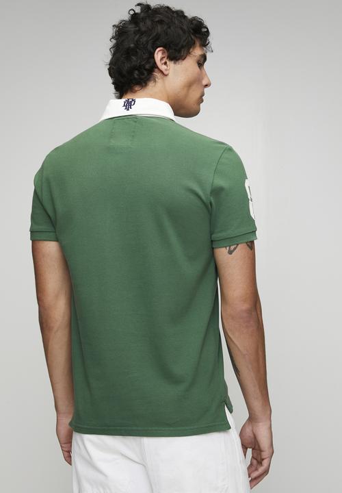 Superdry. - Vintage Pique Rugby Polo-Hunter Green