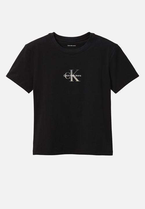 Calvin Klein - Gradient monologo slim tee - black