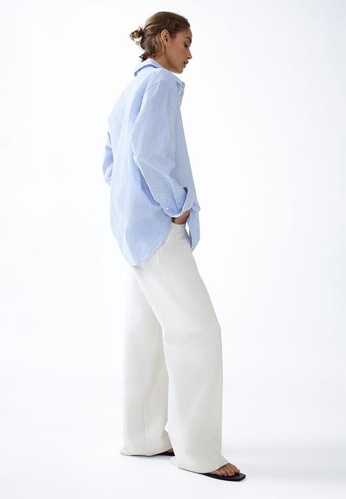 H&M - Oxford shirt - blue/striped