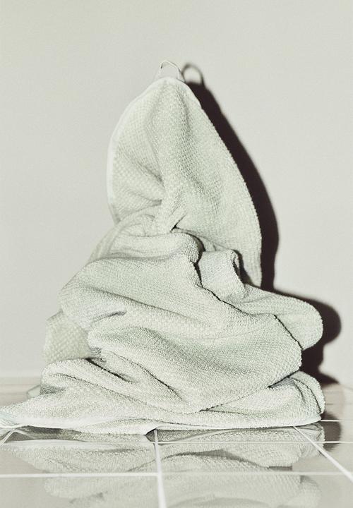 Cotton terry bath sheet - sage green