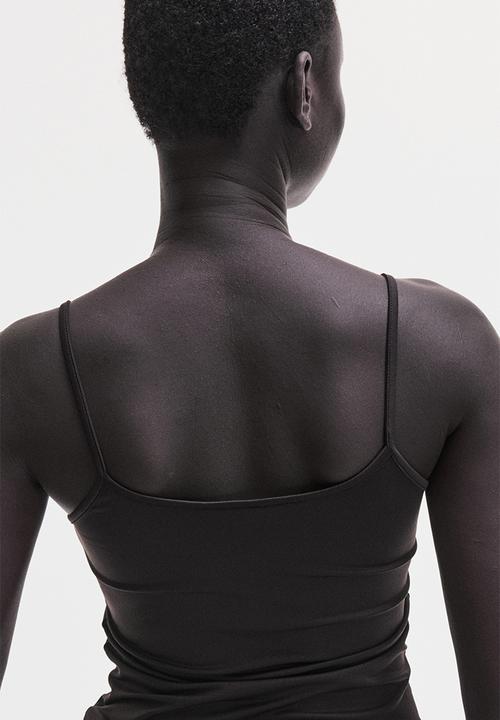H&M - Microfibre strappy top - dark brown