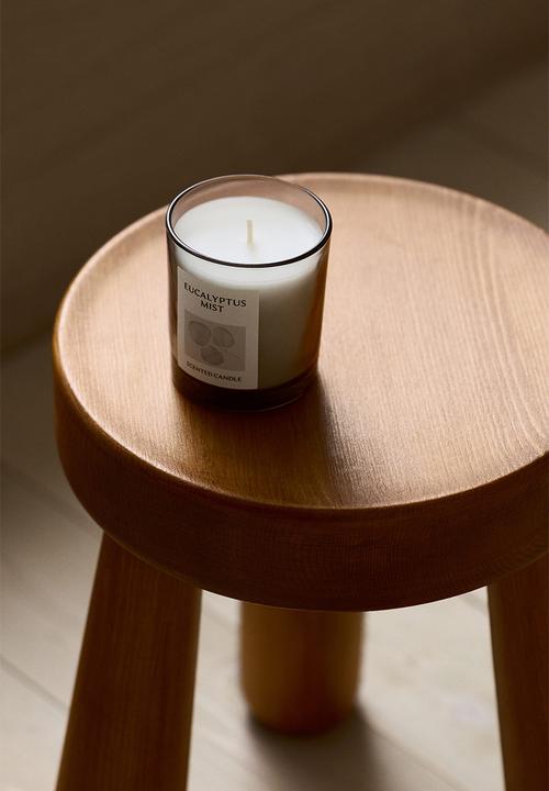 Scented candle in a glass holder - eucalyptus mist