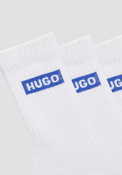 HUGO - 3P QS BLUE LOGO CC - White