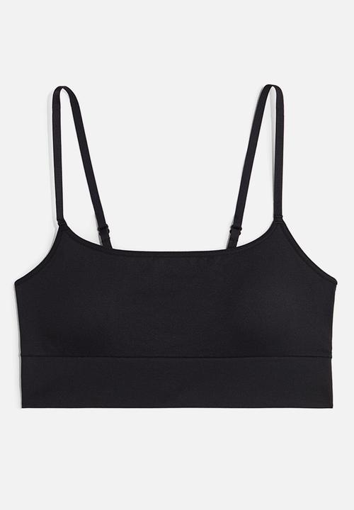 H&M - Seamless padded bralette - black