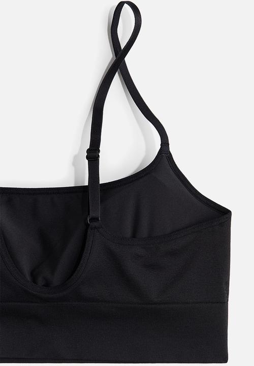 H&M - Seamless padded bralette - black