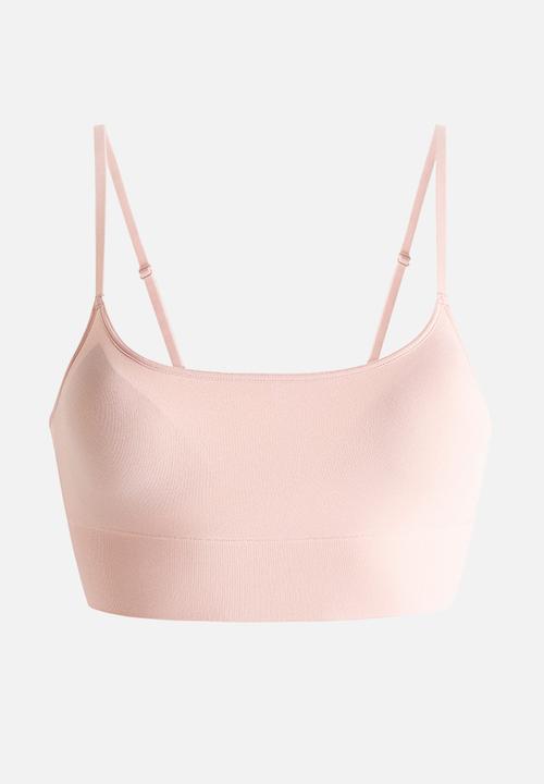 H&M - Seamless padded bralette - light pink