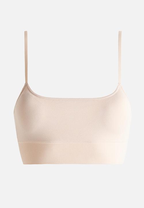 H&M - Seamless padded bralette - light beige