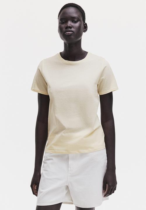 H&M - Cotton t-shirt - light yellow