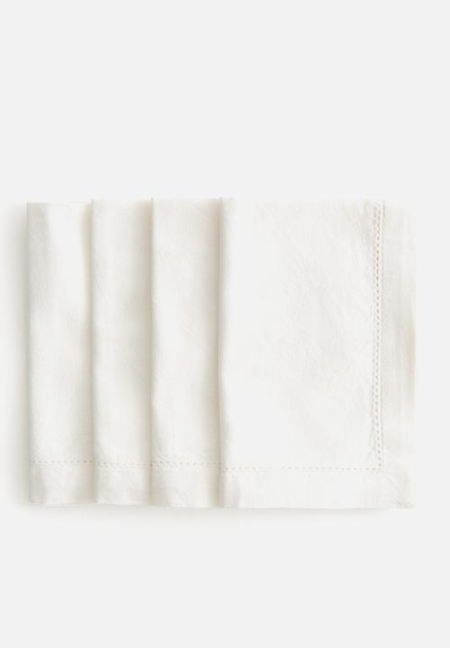 4-Pack cotton napkins - white