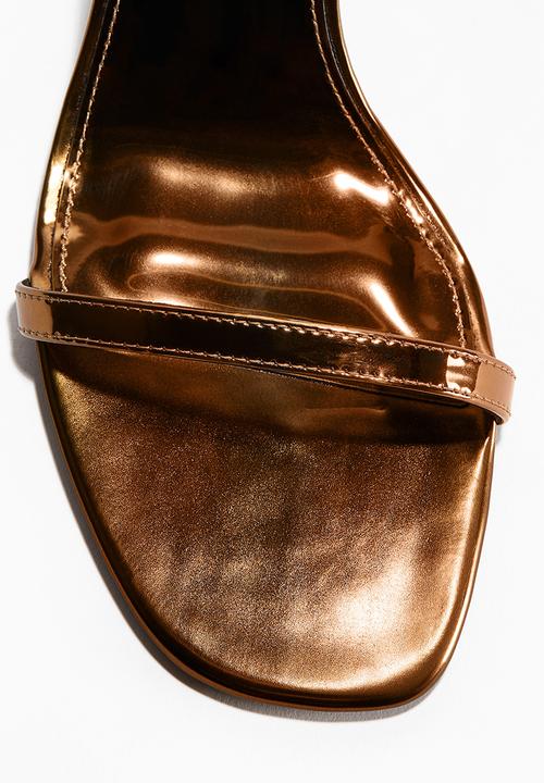 H&M - Heeled strappy sandals - bronze-coloured