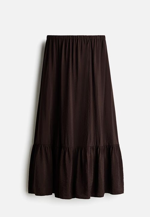 H&M - Flared skirt - dark brown