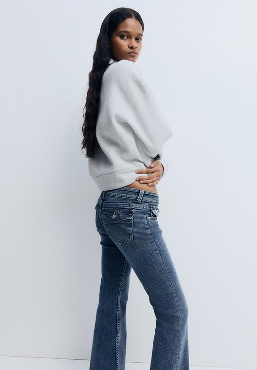 H&M - Flared low jeans - denim blue