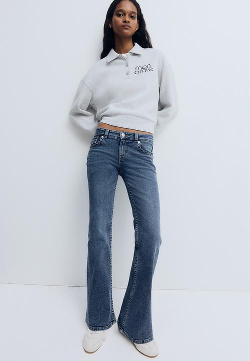 H&M - Flared low jeans - denim blue