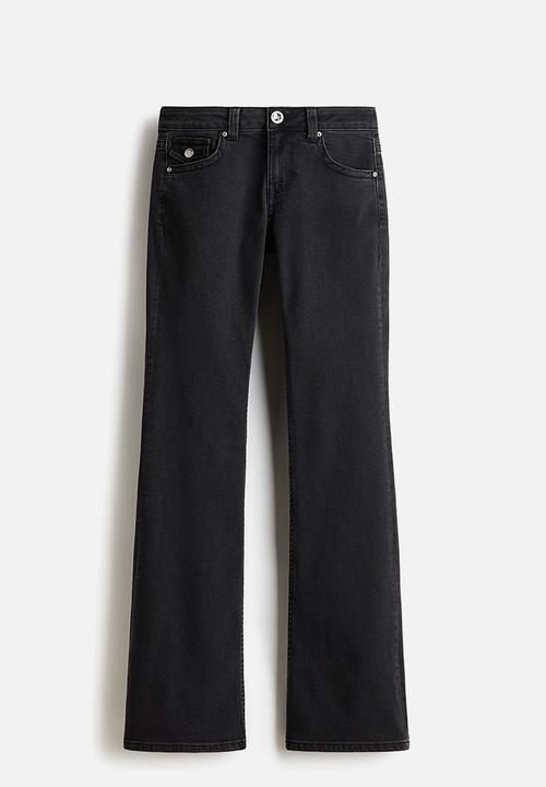 H&M - Flared low jeans - washed black