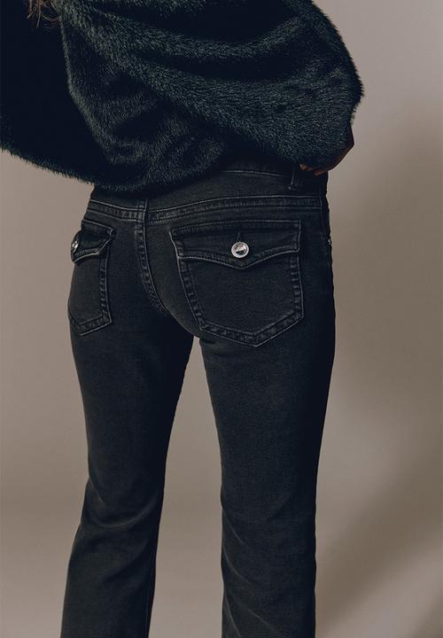 H&M - Flared low jeans - washed black