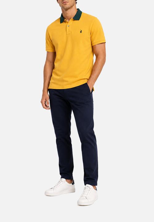 POLO - Mens Yellow Sports Golfer - Yellow