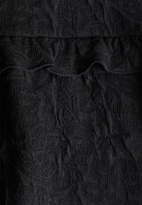 H&M - Jacquard jersey blouse - black
