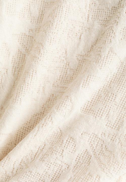H&M - Jacquard jersey blouse - cream