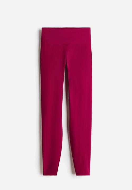 H&M - Sculptmove™ high-waisted leggings - dark fuchsia
