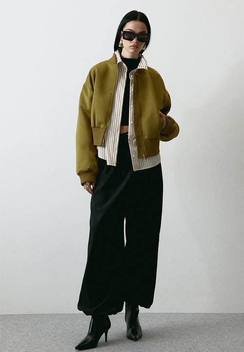 H&M - Bomber jacket - golden olive