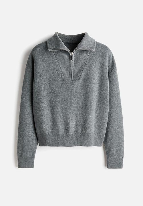 H&M - Zip-top jumper - grey marl