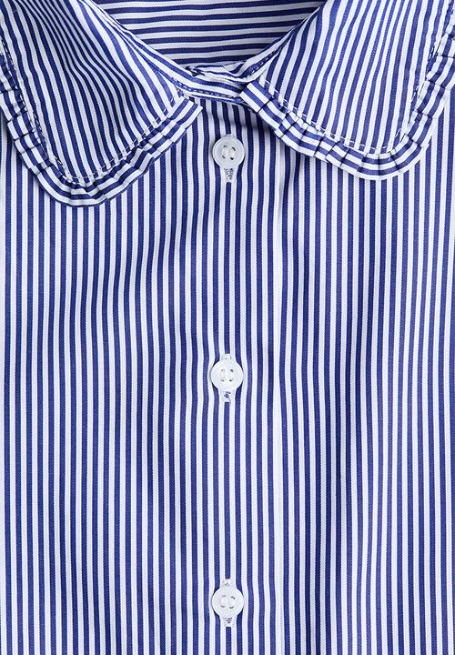 H&M - Cotton poplin shirt - blue/striped