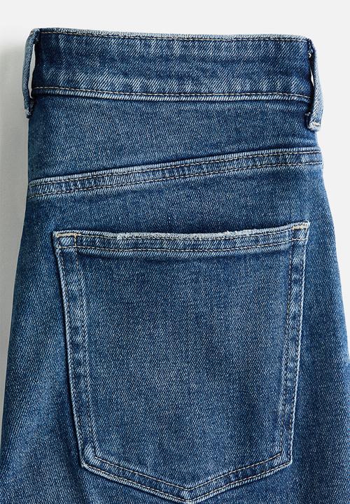 H&M - Slim straight high ankle jeans - denim blue